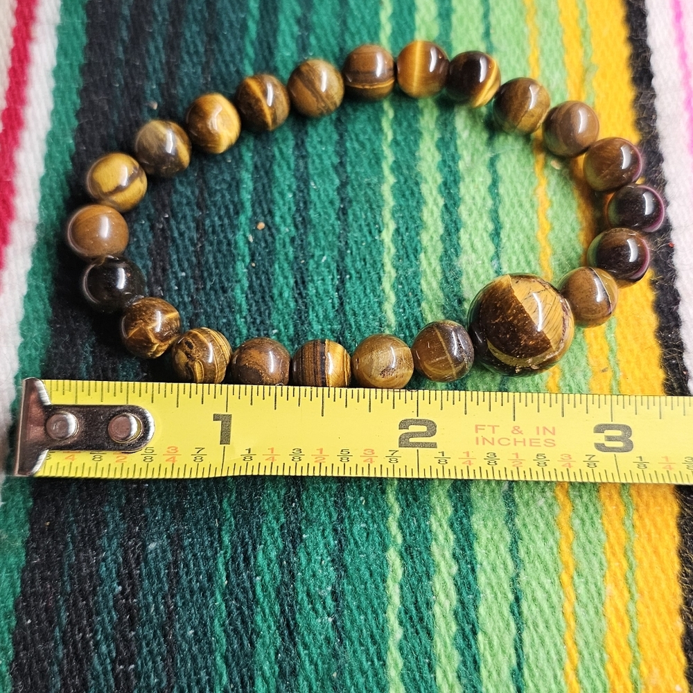 Brown and Yellow Beaded Bracelet